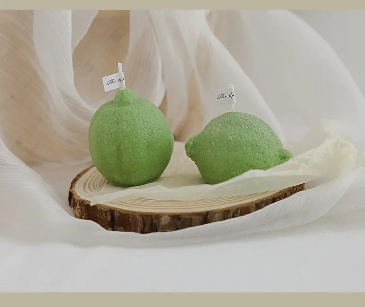 Decorative Fragrance Gift Lemon Candle DIY Fragrance Birthday Gift Imitation Fruit Candle