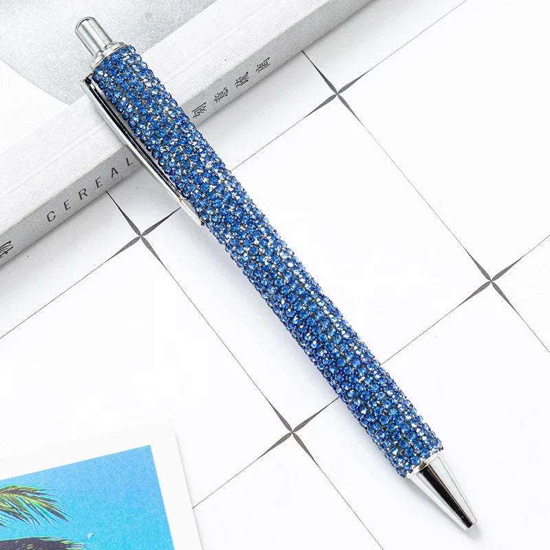 Press Metal Ballpoint Pens Diamond Multi-color Gift Pen Creative Office Supplies Lootquake LLC