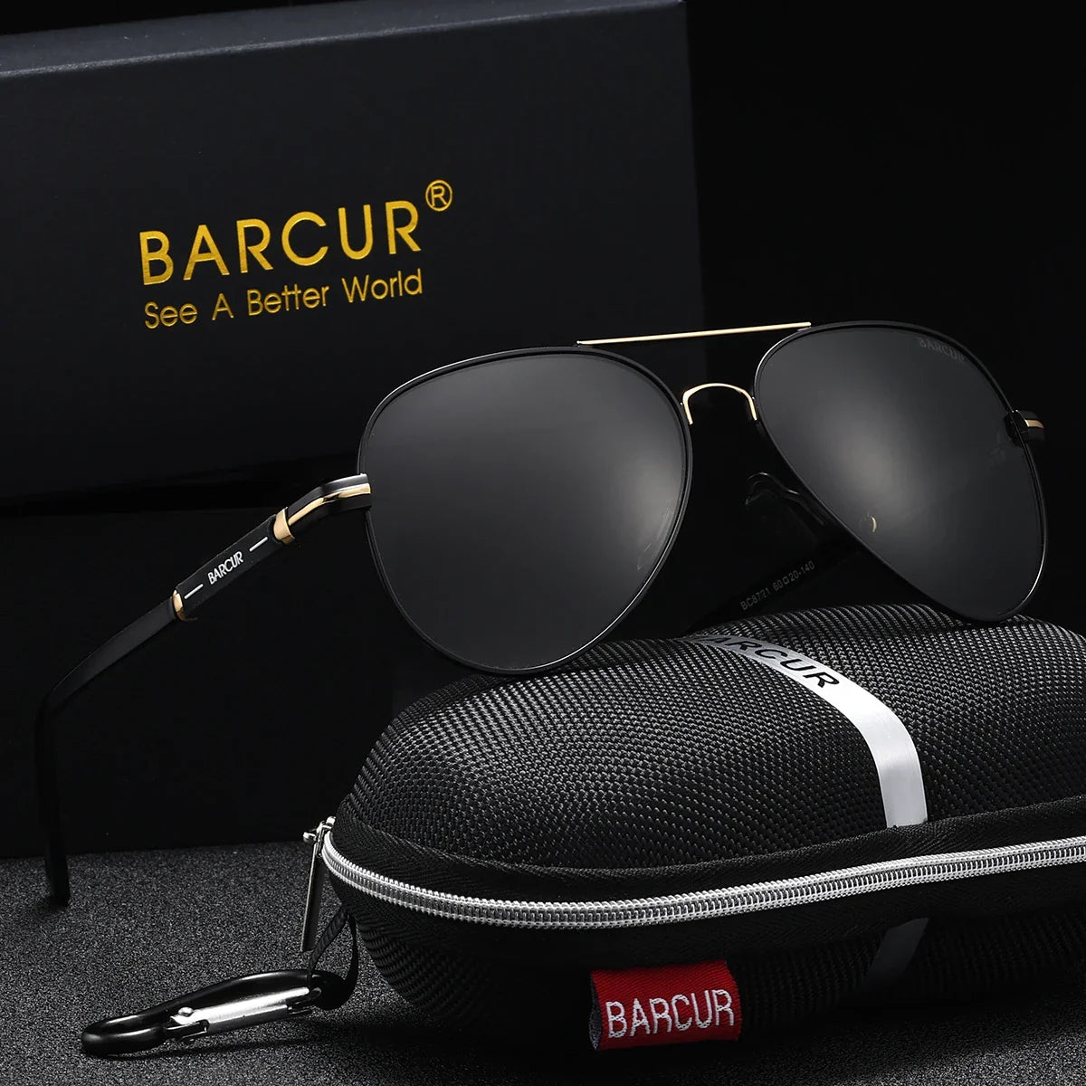 BARCUR Sunglasses Retro Chic Men Fashion Oversized Pilot Style Sunglasses with Mirrored TAC Lenses Durable Stainless Steel Frame for Hiking Outdoor Sports and Sun Protection for Summer Stevvex
