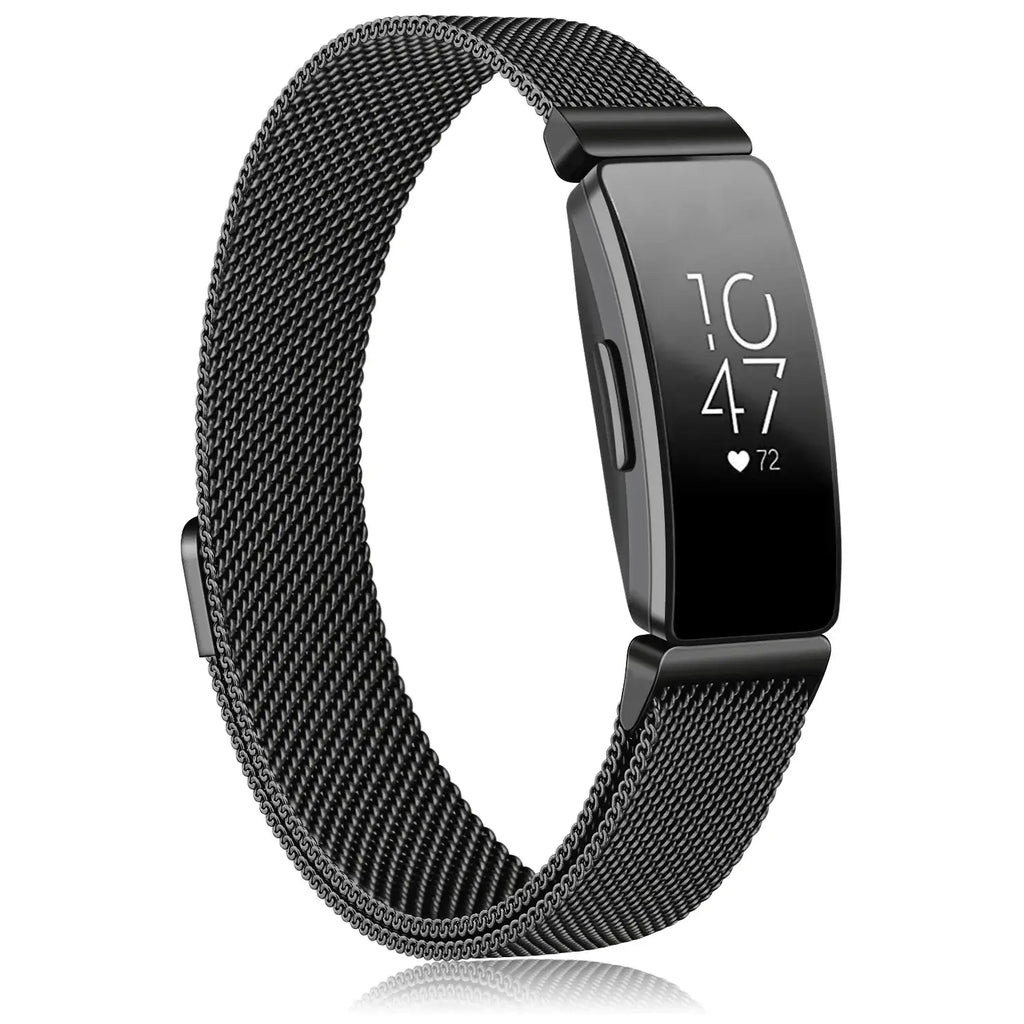 Fitbit Inspire 2, 1, HR Stainless Steel Magnetic Band - Mesh - SJB-DIAMOND ELITES