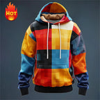 Men's hoodie 3D printed simulation sewing plaid sweatshirts fashion men's clothing Pi-Mart