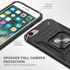 Magnetic Metal Ring Stand Holder Phone Case Cover For iPhone 11 12 13 14 Pro Max Xs XR X 8 7 6 6s Plus Rotating Ring Kickstand Fit Magnetic Car Mount Heavy Duty Dual Layer Shockproof Phone Case Stevvex