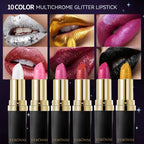 Diamond Shimmer Lipstick Lip Gloss High Pigmented Long Lasting 10 Colors Glitter Lipgloss Lips Makeup Cosmetics Sexy Make Up Lootquake LLC