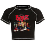 Women's Y2K Gothic Cartoon Print T-Shirt Trendy