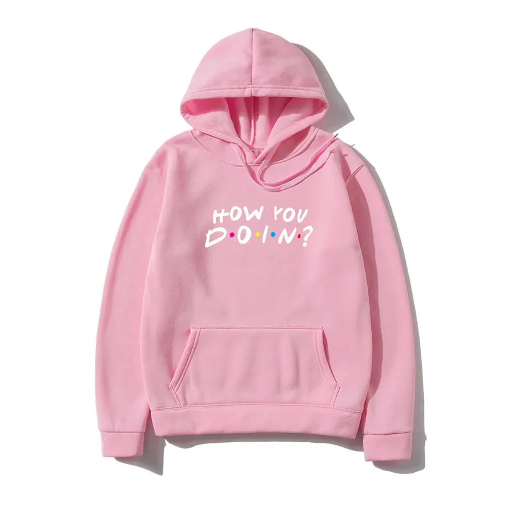 FRIENDS Printed Men Hoodies Sweatshirts Casual How You Doin Hoodie Sweatshirt Fashion hip hop Streetwear Hot Clothes Plus size Pi-Mart
