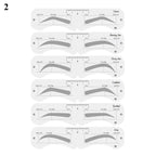 Reusable Eyebrow Stencil Set Soft Ruler Brow Definer Eye Brow Drawing Guide Styling Shaping Grooming Template Card Makeup Tools Lootquake LLC