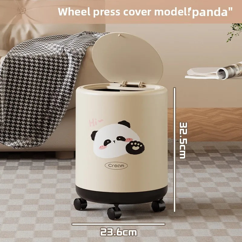 Premium Household Trash Can - Stylish Lidded Waste Bin with Wheels, Oversized Multipurpose Garbage Bin for Living Room & Bedroom Lootquake LLC