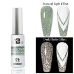5ML Gold Silver Metallic Liner Paint Gel Polish Chrome Mirror Metal Effect Super Bright French UV LED Semi Permanent Nail Gel Lootquake LLC