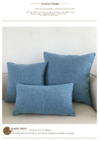 Solid Sofa Cushion Cover 30x50/40x40/45x45/40x60/50x50/55x55/60x60cm Decorative Throw Pillow Case For Car Seat Chair