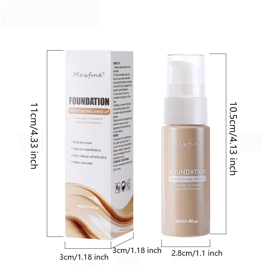 1PCS 12 Color Liquid Foundation Powder Is Light And Delicate Moisturizing High Coverage Easy To Apply And Long Lasting Lootquake LLC