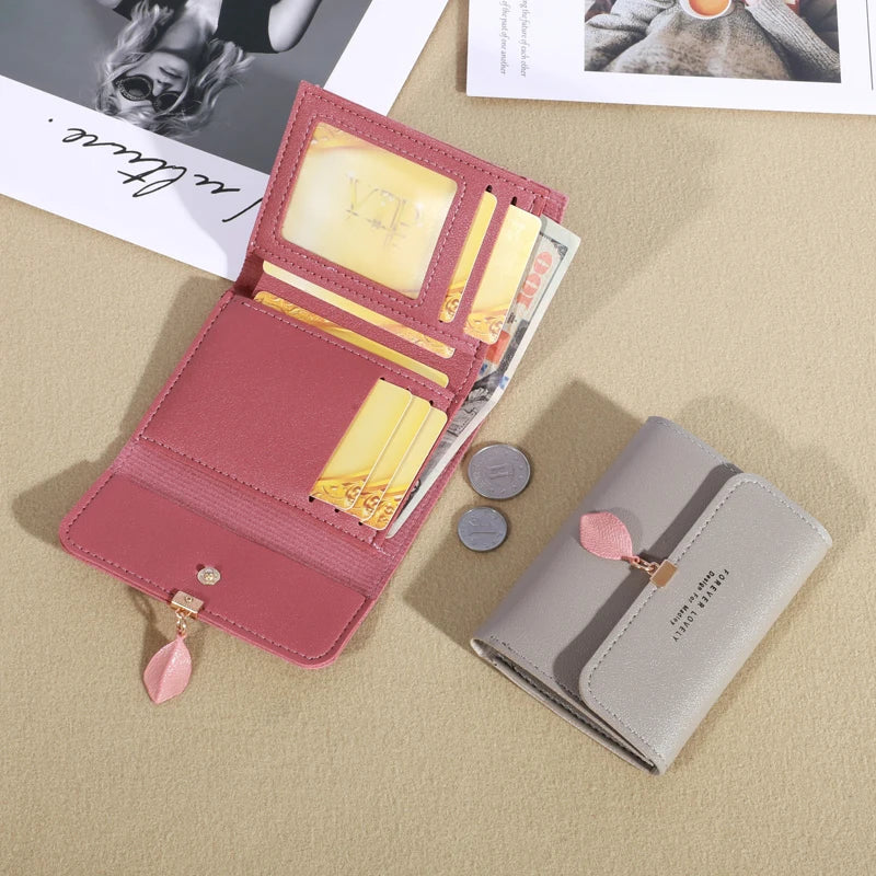 Trifold Clutch Coin Purse, Minimalist Credit Card Holder, Women's Casual Wallet Lootquake LLC