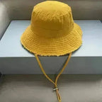 Luxury Bucket Beach Hat - Y2K Wide Brim Sun Hat - Wedding & Party Elegant