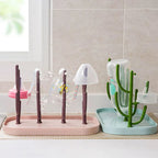 Baby Tree-shaped Milk Bottle Drain Rack, Dust-proof Milk Bottle Holder, Cup Drain Rack Easter Gift Lootquake LLC
