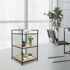 3-Tier Printer Stand Solid Wood & Iron, 44lbs Capacity, Space-Saving Design, Ideal for Office & Home Storage, Durable & Stylish Lootquake LLC