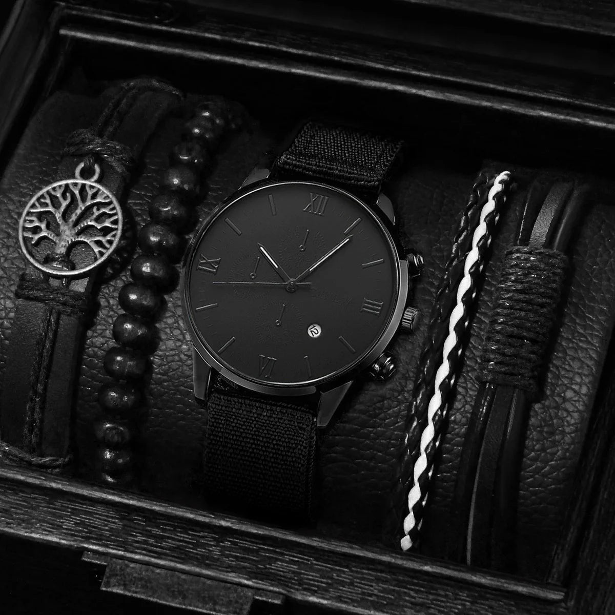 4/5PCS Fashion Men Watches Casual Male's Quartz Watch Bracelets Set Relogio Masculino Reloj Hombre（Without Box） Lootquake LLC