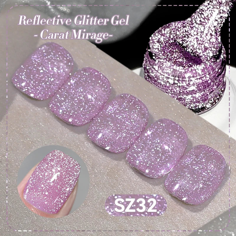 BORN PRETTY 10ml Reflective Glitter Gel Nail Polish Carat Mirage Sparkling Color Shine UV LED Soak Off Semi-Permanant Varnish Lootquake LLC