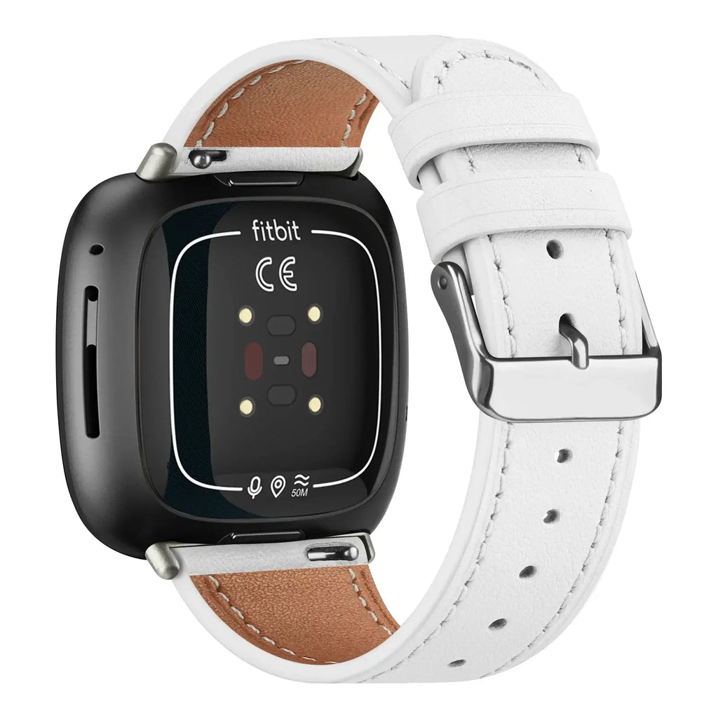 Fitbit Versa & Sense Leather Band - Stylish Durable Design - SJB-DIAMOND ELITES