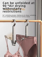Household Shoes Drying Rack Balcony Foldable Shoe Hanger Clothing Hook Sneaker Rack Home Storage Lundary Tools Lootquake LLC