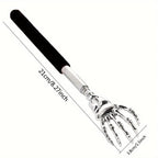 Stainless Steel Adjustable Massage and Tickle Relief Back Portable Rubber Handle Extendable Telescoping Itch Stick Health Care