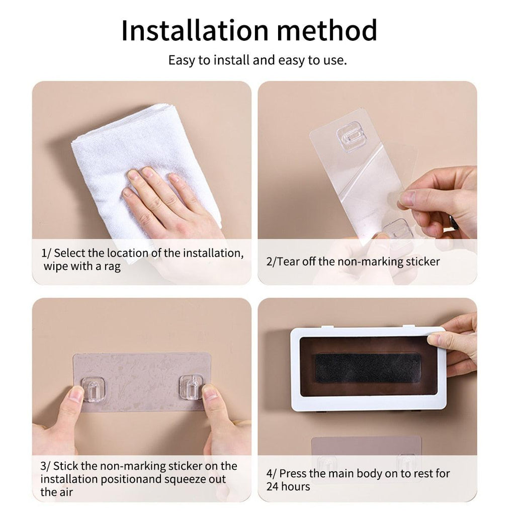 White Phone Holder Waterproof Phone Case Bathroom Shower Phone Holder Stand Box Wall Mounted Shower Case Bracket Full Body Waterproof Shockproof Phone Case Clear Protective Cover Case Stevvex