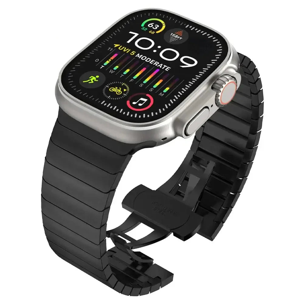 Stainless Steel Apple Watch Band - Stylish Durable Design - SJB-DIAMOND ELITES
