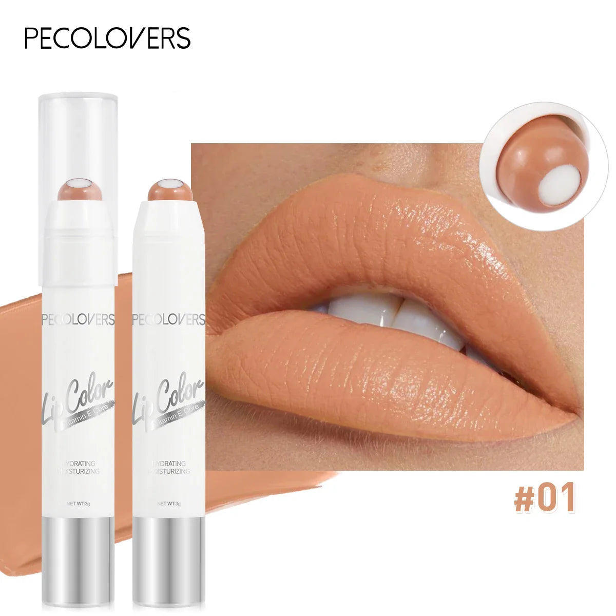 Moisturizing and Nourishing Lipstick,  Moisturizing and Nourishing, Easy To Color, Lip Glaze, Rotating Lipstick Pen, Lip Gloss Lootquake LLC