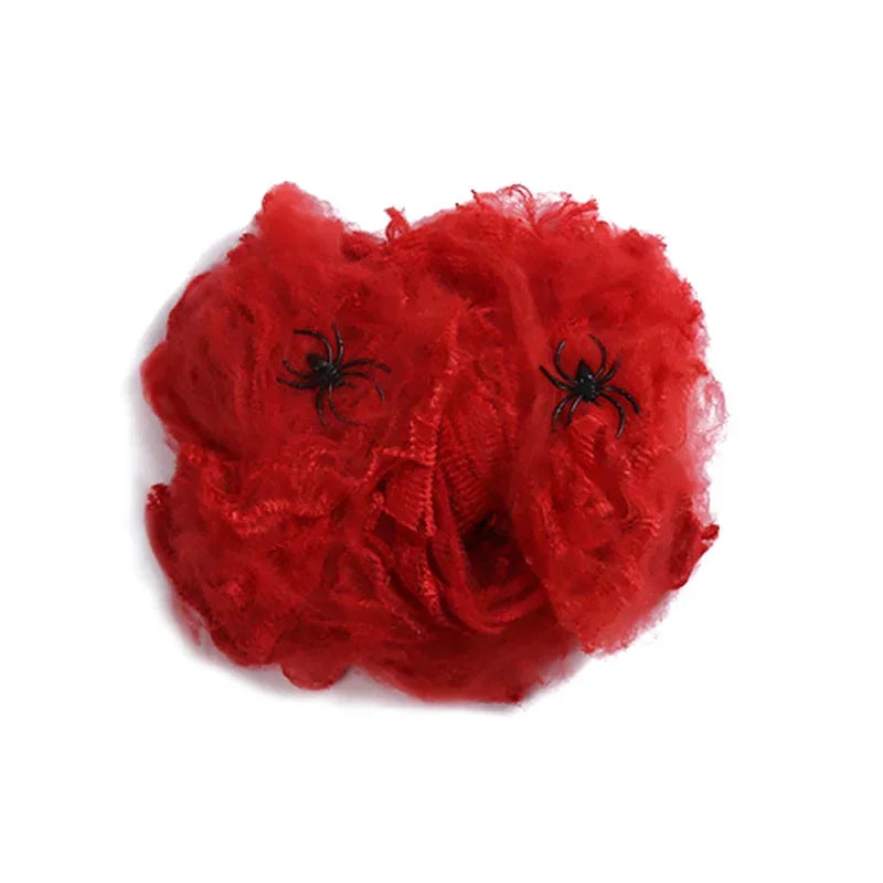 Halloween Decorations Artificial Spider Web Stretchy Cobweb Scary Party Halloween Decoration for Bar Haunted House Scene Props Lootquake LLC