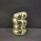 Small Sliver Disco Ball Vase Flower Planter Pot Table Decor Sculpture Table Centerpiece Home Decor Unique Housewarming Gift Pi-Mart