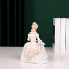 Girl Statue Decoration Collection Porcelain Sculpture for Office Living Room Bedroom Tabletop Ornament