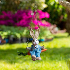 Easter Bunny Pendant Swing Rabbit Hanging Ornament for Dining Room Holiday Collections Display Home Decor Wedding Party Art Gift Lootquake LLC