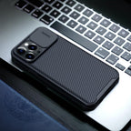 Unique Camera Protection Case for iPhone 14 Pro Max / for iPhone 13 Pro with Slide Camera Cover Protector Hard Cover 12 mini Slim Fit Thin Protective Shockproof Cover with Slide Camera Cover Stevvex