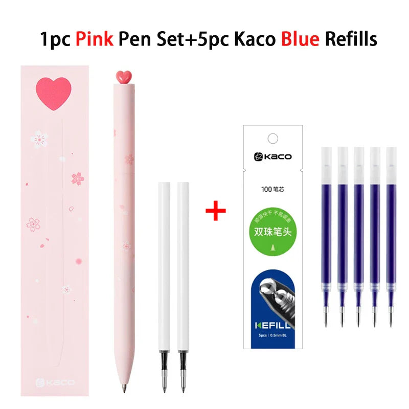 KACO Gel Pens Sets School Office Supplies for Kids 0.5mm High-capacity Heart / Star Sign Writing Gadgets Love Gift Cute Items Lootquake LLC