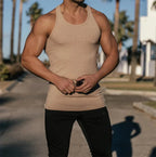 StriveFit Men's Stripe Gym Tank - Summer 2026 THRIXINE