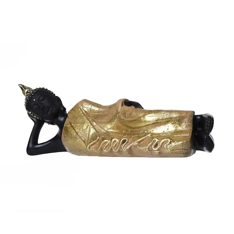 Thai Buddha Figurine Sculpture Sitting Buddha Statue Home Office Decor Indoor Statue Ornament 15cm Feng Shui Ornaments Crafts Lootquake LLC