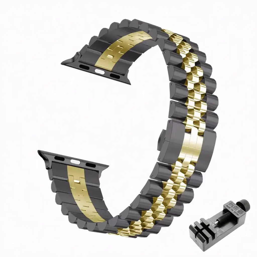 Apple Watch Stainless Steel Strap - Elegant Durable Design - SJB-DIAMOND ELITES