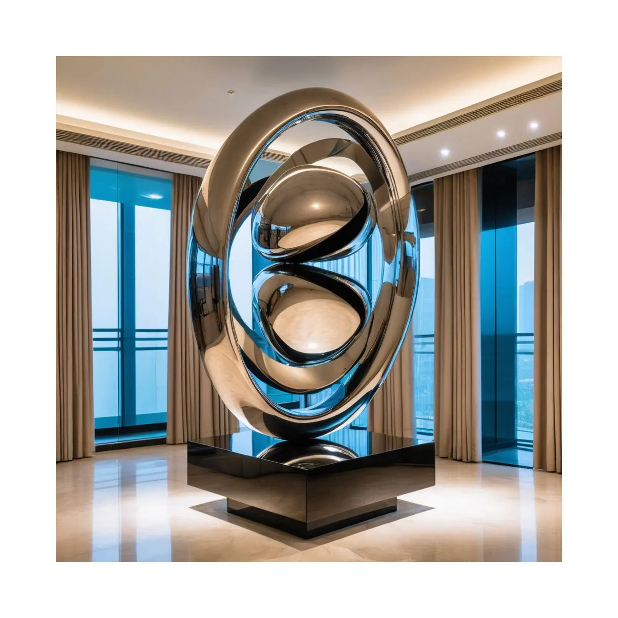 Garden Art Design large sculpture stainless steel statue hand-shaped statue