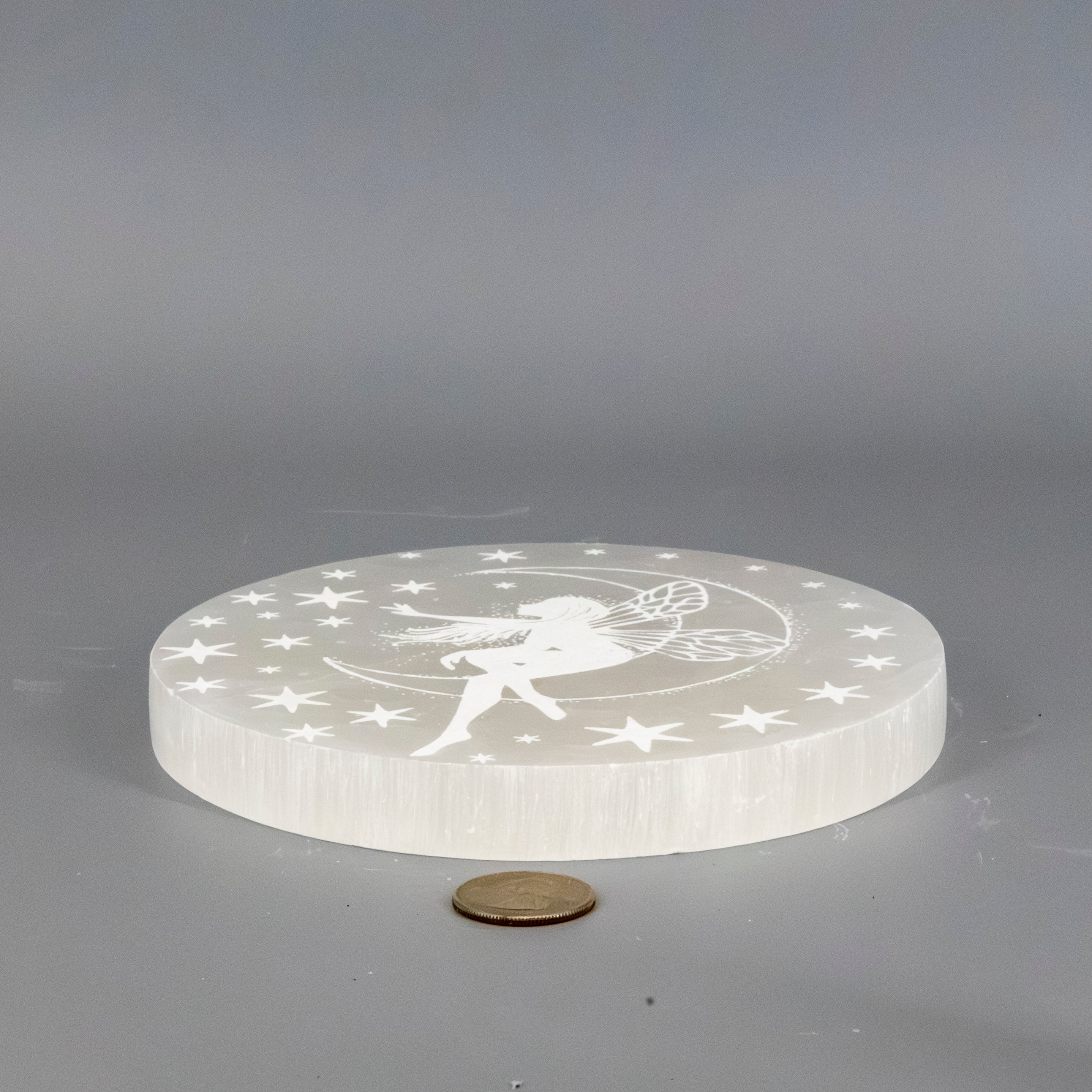 Selenite 5.5" Jumbo "Forest Fairy" Charging Plate