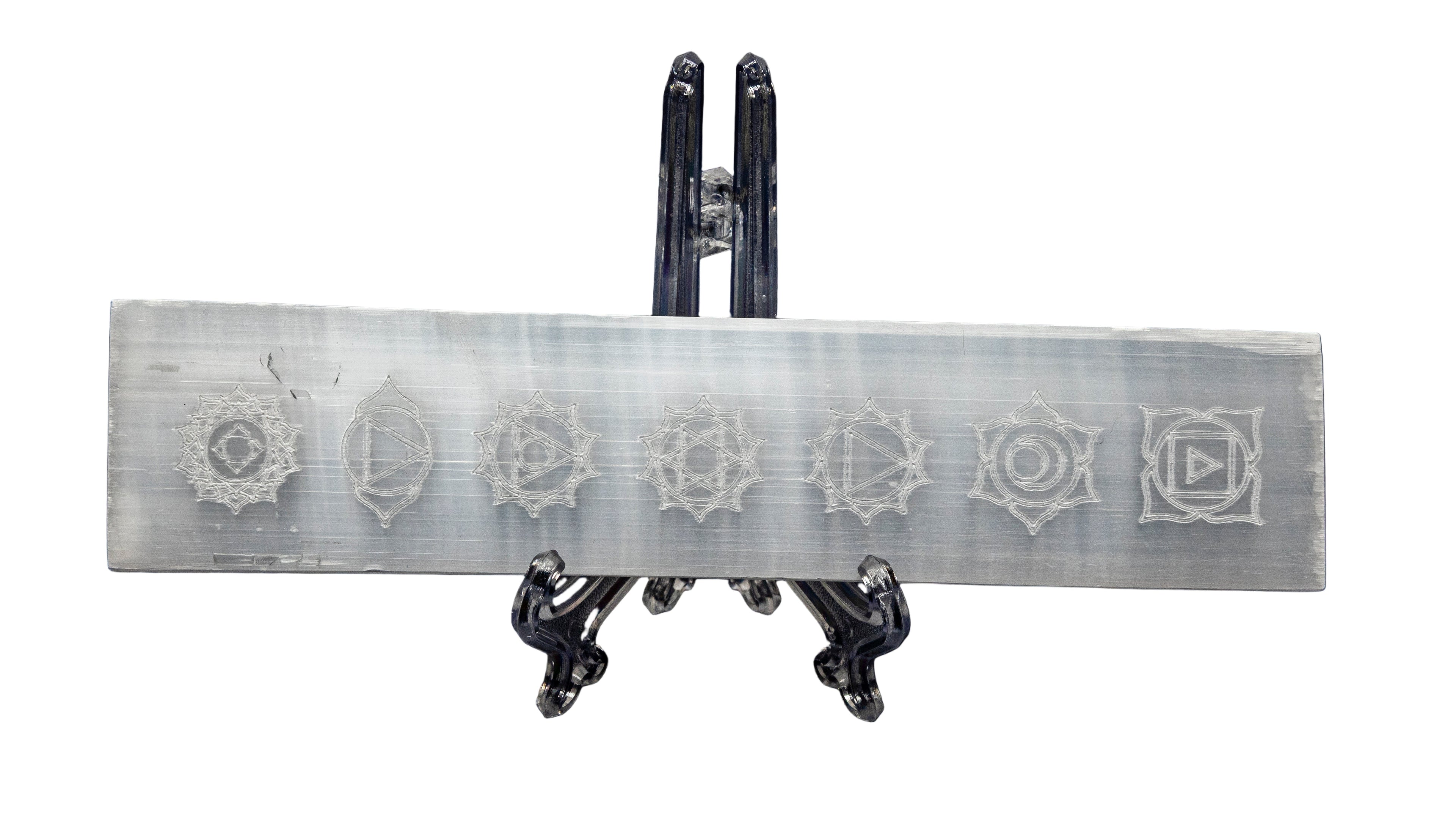 Selenite 7 Chakra Symbol Charging Plate - SJB-DIAMOND ELITES