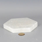 Selenite Hexagonal Charging Plate - Natural Crystal Cleansing Disc 548g Crystal Destiny