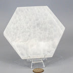 Selenite Hexagonal Charging Plate - Natural Crystal Cleansing Disc 548g Crystal Destiny