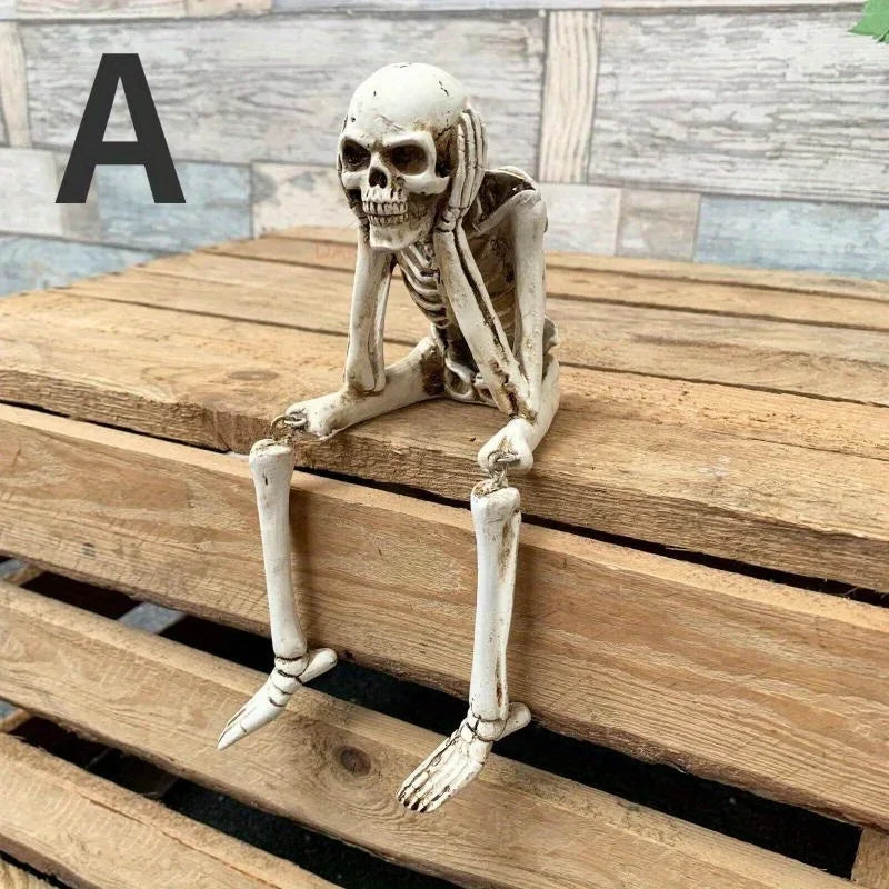 New Human Skeleton Simulation Halloween Decoration Graduation Season Decorations Goth Family Scary Cabin Halloween Decor Lootquake LLC