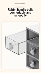Desktop Storage Box Transparent Drawer Home Storage Box Stationery Box Office Files Stationery Organizer Cosmetics Drawer Box