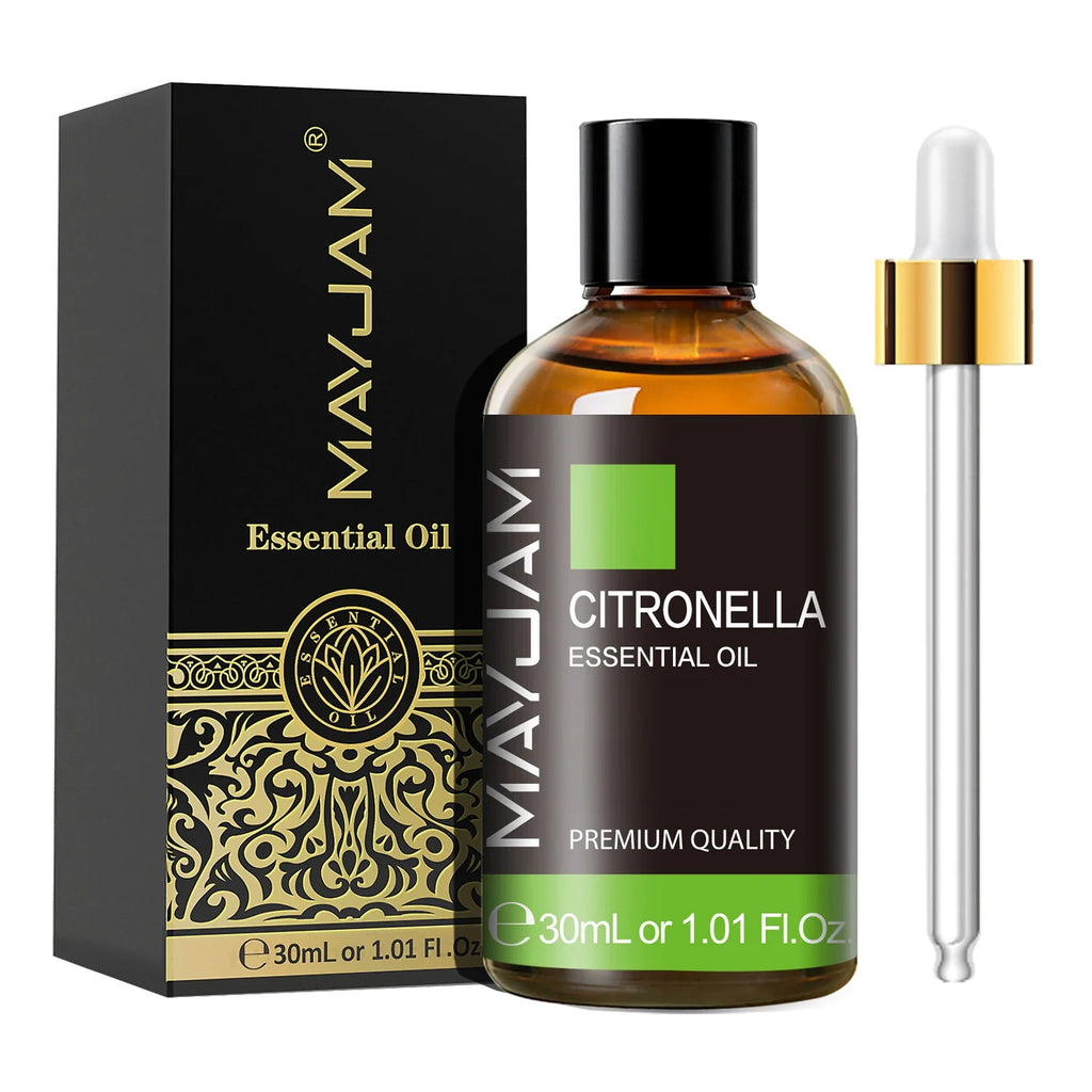 MAYJAM 1PCS 30ML Aromatherapy Essential Oil Lavender Vanilla Jasmine Eucalyptus Peppermint Aroma Oil for Diffuser Candle Soap Lootquake LLC