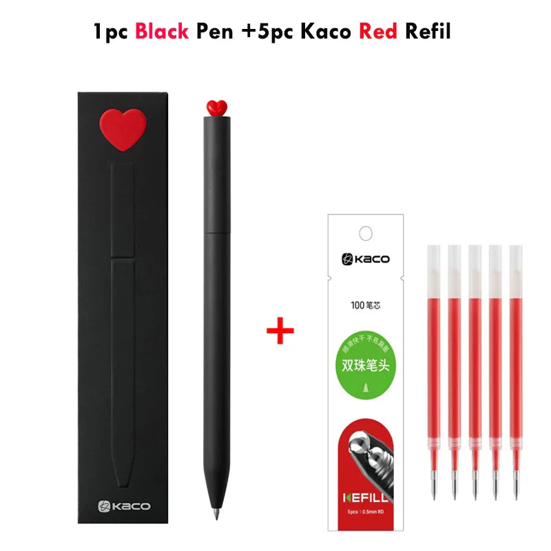 KACO Gel Pens Sets School Office Supplies for Kids 0.5mm High-capacity Heart / Star Sign Writing Gadgets Love Gift Cute Items Lootquake LLC