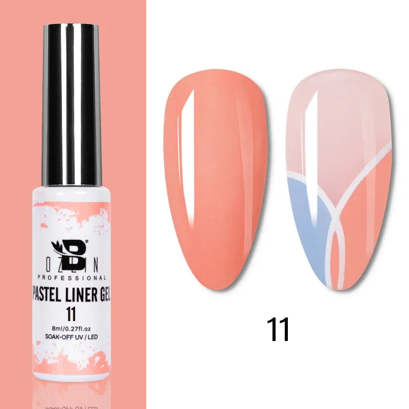5ML Gold Silver Metallic Liner Paint Gel Polish Chrome Mirror Metal Effect Super Bright French UV LED Semi Permanent Nail Gel Lootquake LLC