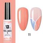 5ML Gold Silver Metallic Liner Paint Gel Polish Chrome Mirror Metal Effect Super Bright French UV LED Semi Permanent Nail Gel Lootquake LLC