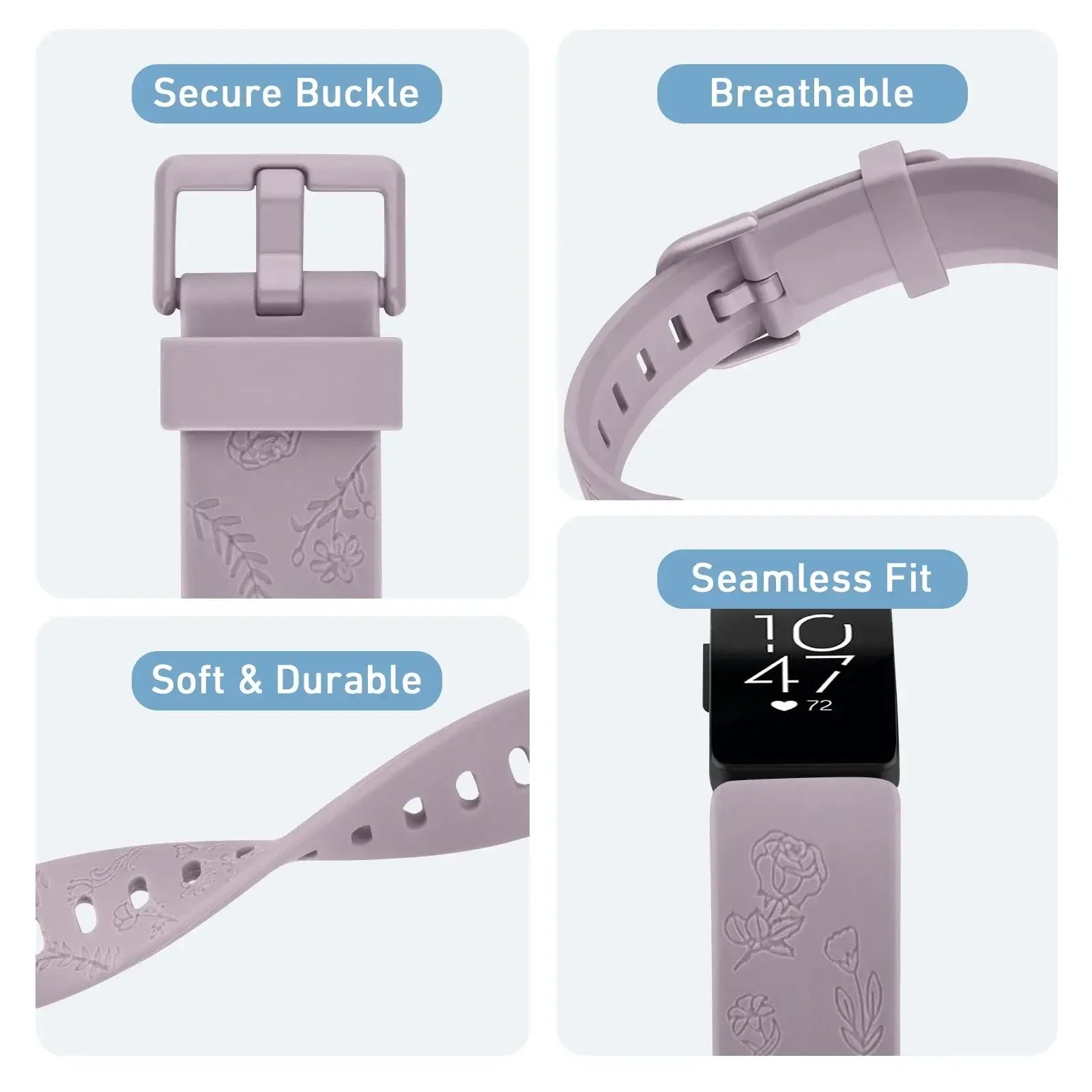 Fitbit Inspire 3 Silicone Band with Designs – Stylish Patterned Strap - SJB-DIAMOND ELITES