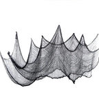 76x183cm Halloween Decorations Black Creepy Gauze Cloth Window Table Door Net Spooky Fancy Dress Party Haunted House Wall Decor
