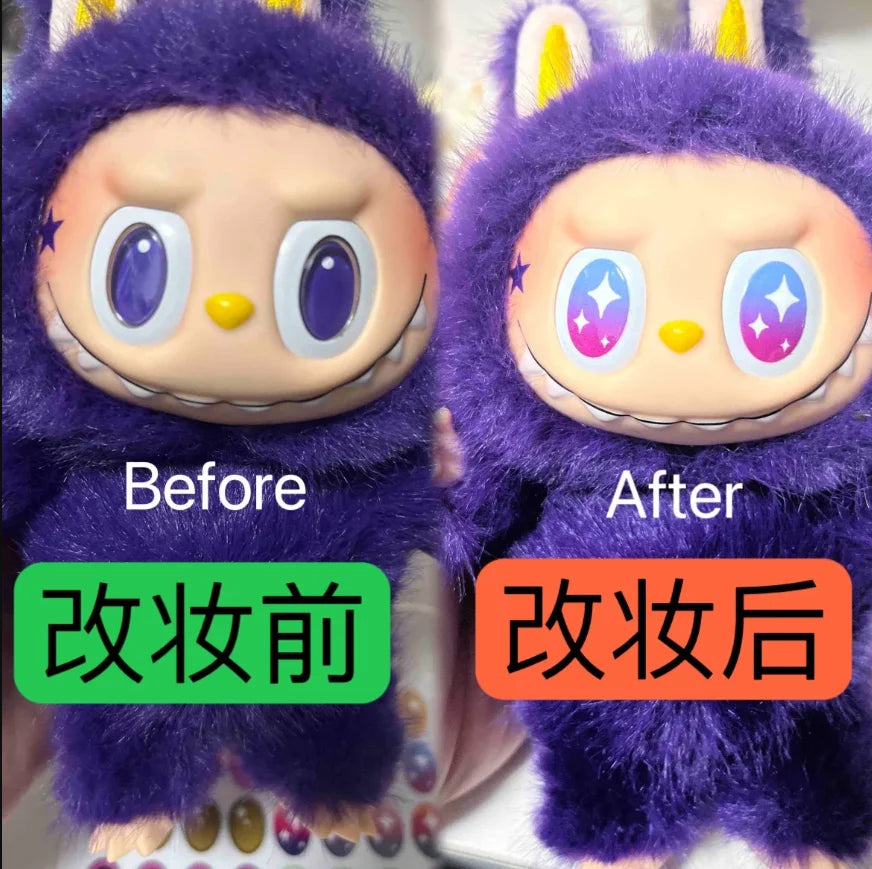 17cm Labubu V1v2 Eye Makeup Color False Eyelash Customization Gorgeous And Exquisite Eye Makeup Stickers Eyelash Stickers Lootquake LLC