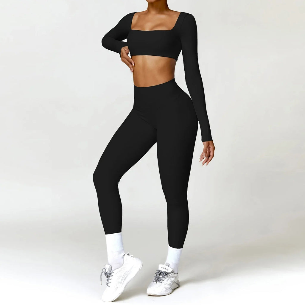 ElevateFit 2-Piece Yoga Ensemble: Comfort Meets Style THRIXINE